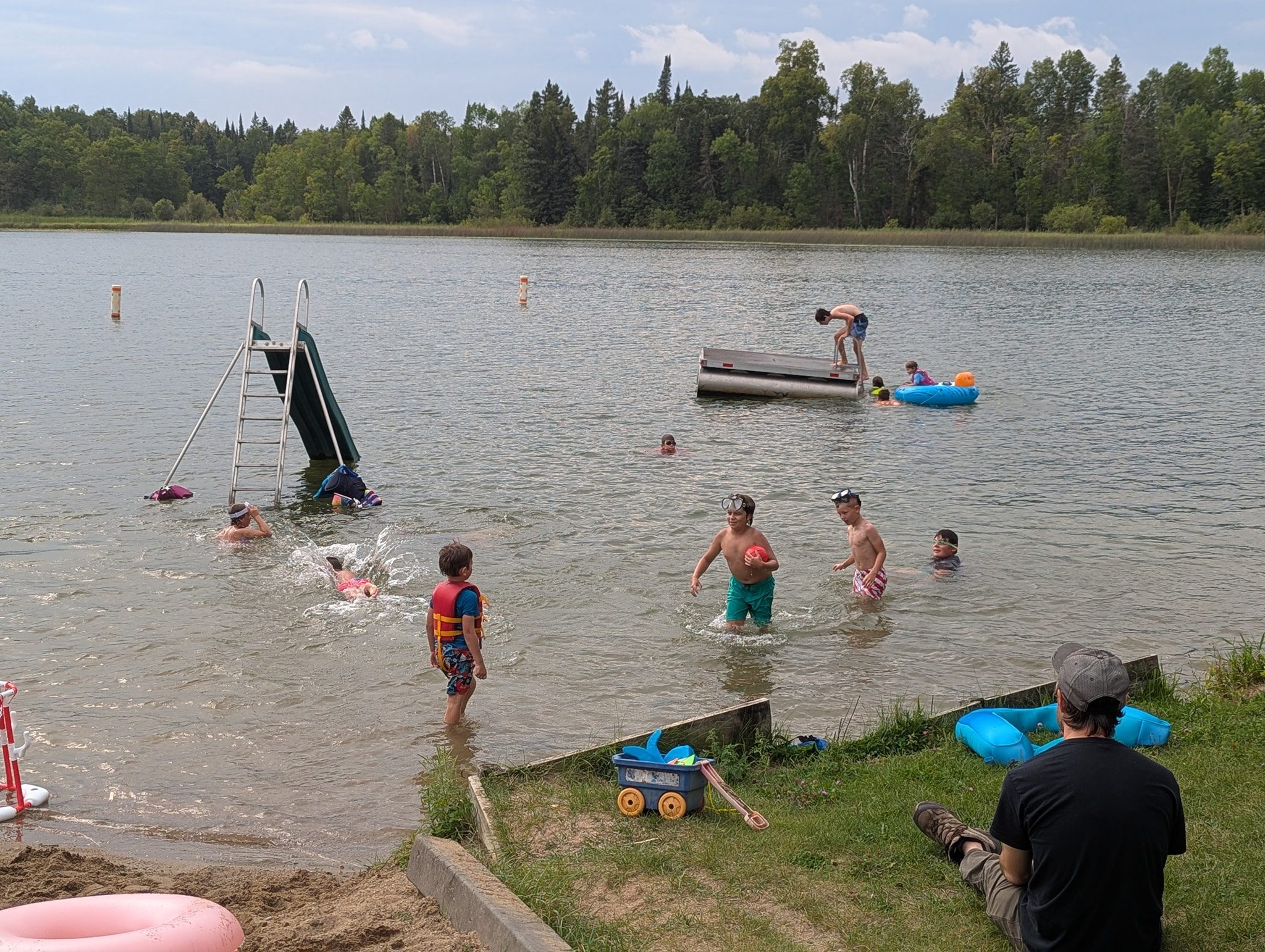 Kids playing in the water