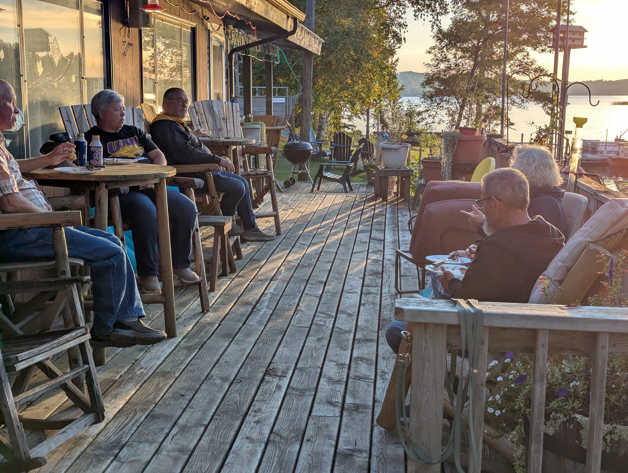 Group of friends on the deck